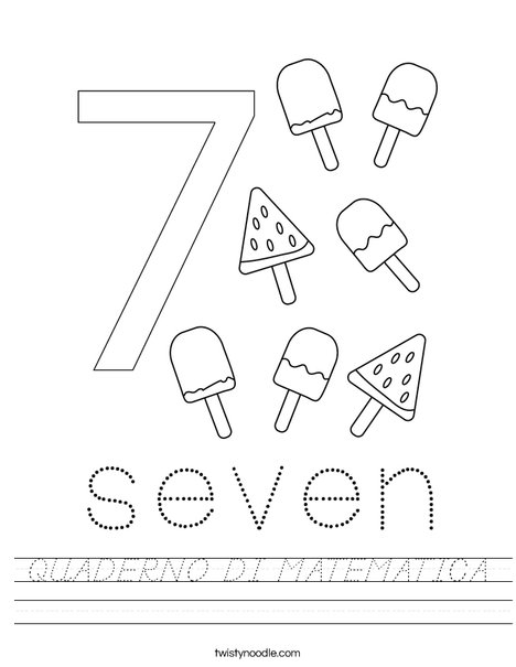 Number Seven Worksheet