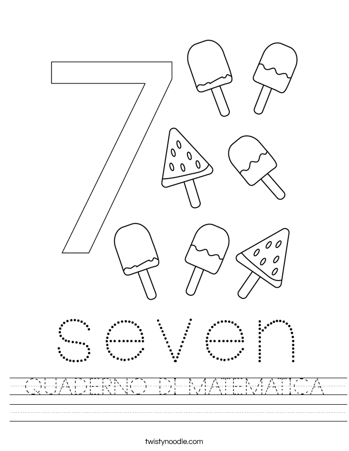 QUADERNO DI MATEMATICA Worksheet