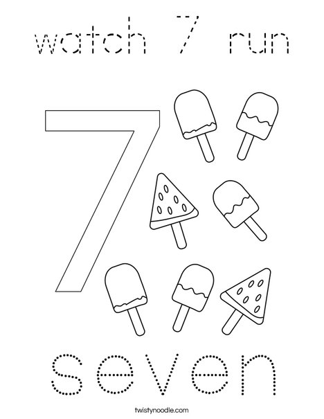 Number Seven Coloring Page