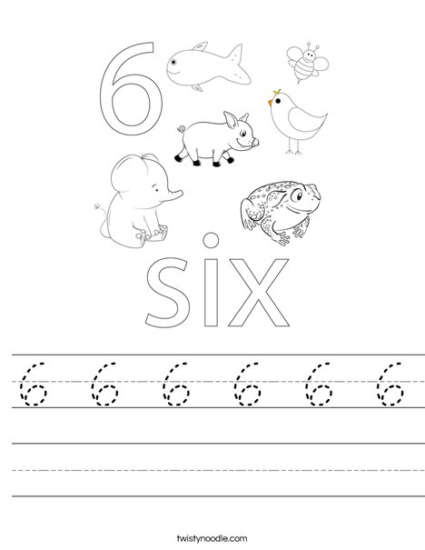 Number Six Worksheet