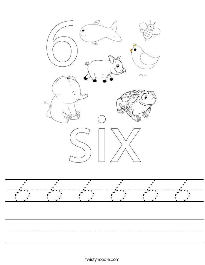 6 6 6 6 6 6 Worksheet