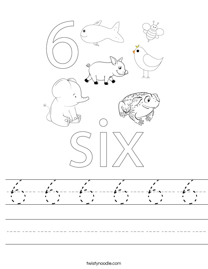 6 6 6 6 6 6 Worksheet
