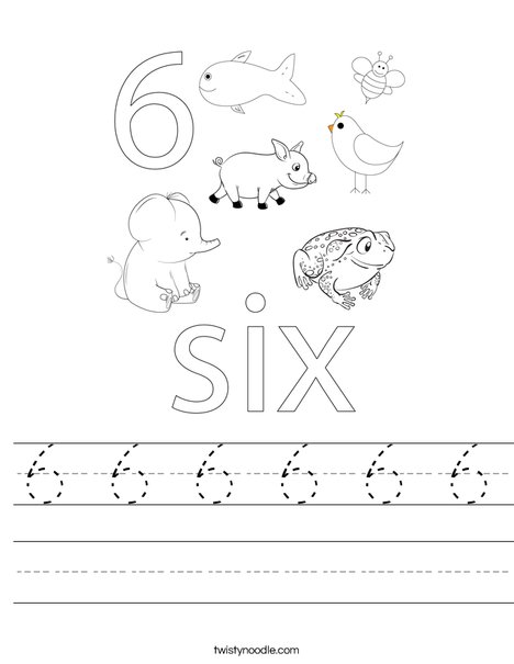 Number Six Worksheet
