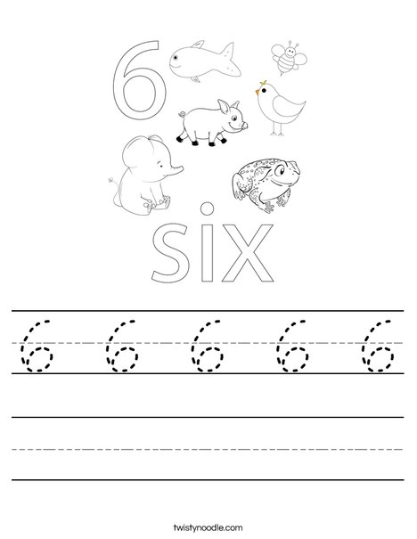 Number Six Worksheet
