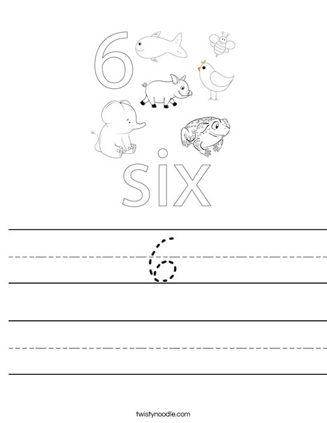 Number Six Worksheet