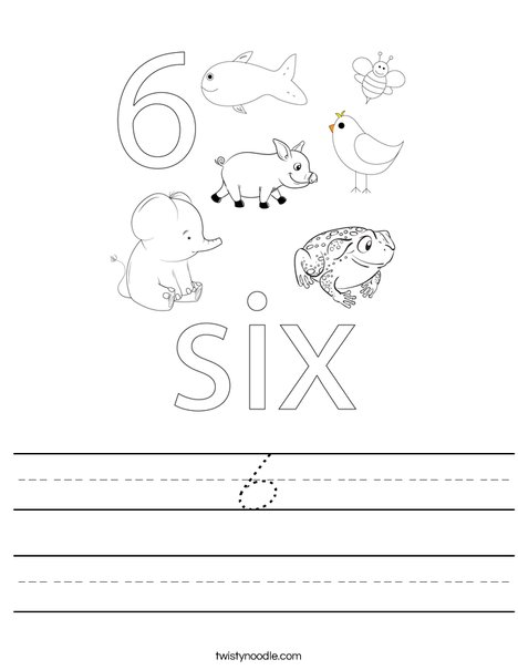 Number Six Worksheet