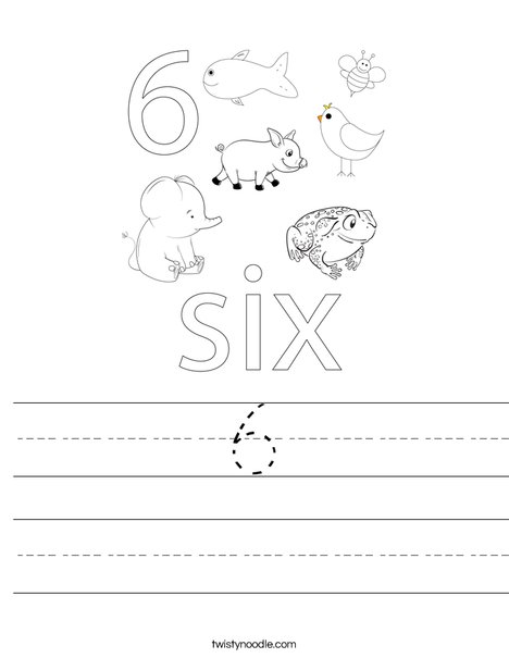 Number Six Worksheet