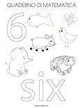 QUADERNO DI MATEMATICA Coloring Page