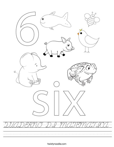 Number Six Worksheet