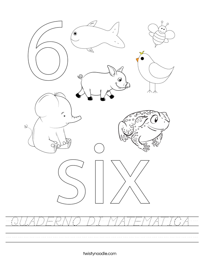 QUADERNO DI MATEMATICA Worksheet