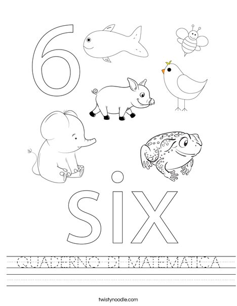 Number Six Worksheet