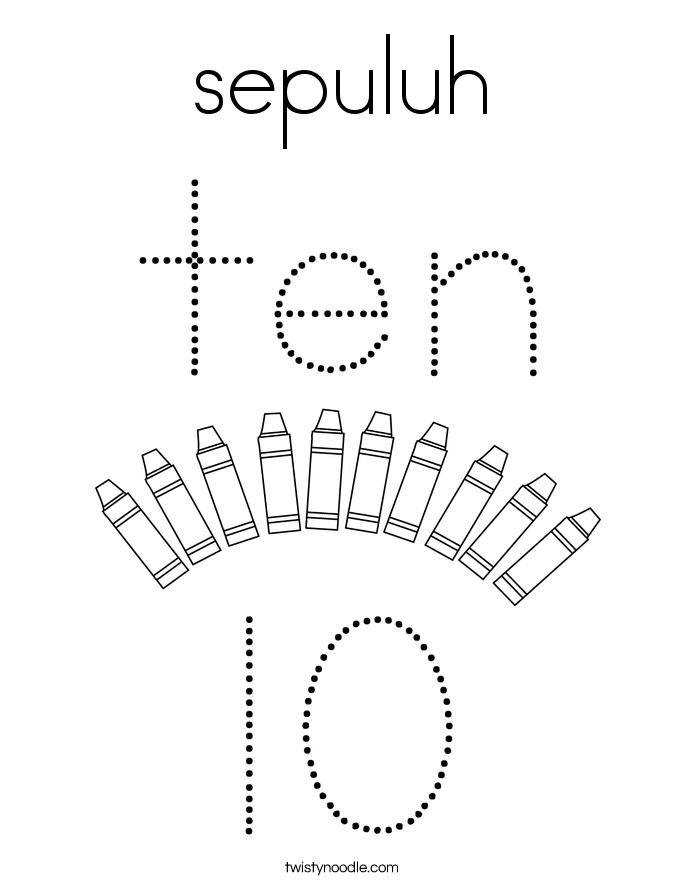 sepuluh Coloring Page