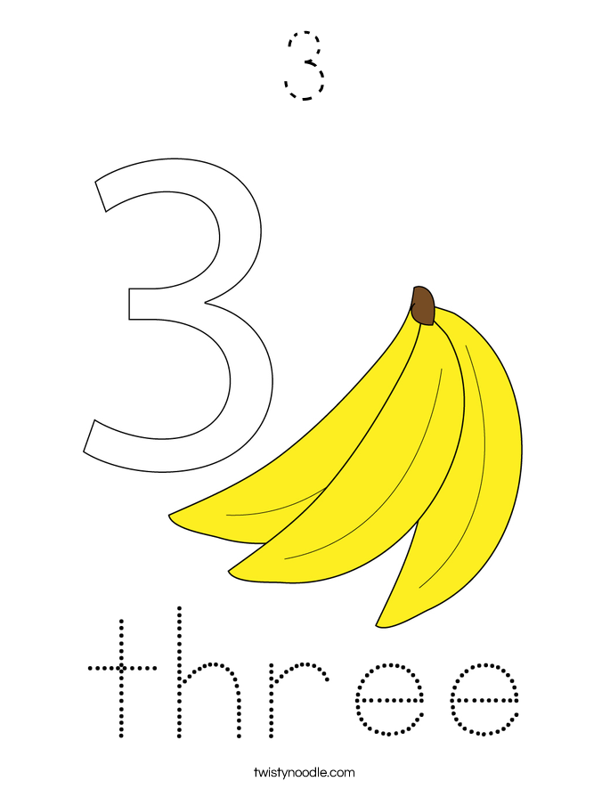 3 Coloring Page