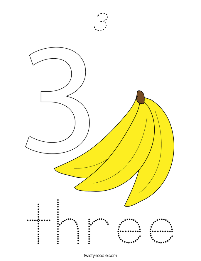 3 Coloring Page