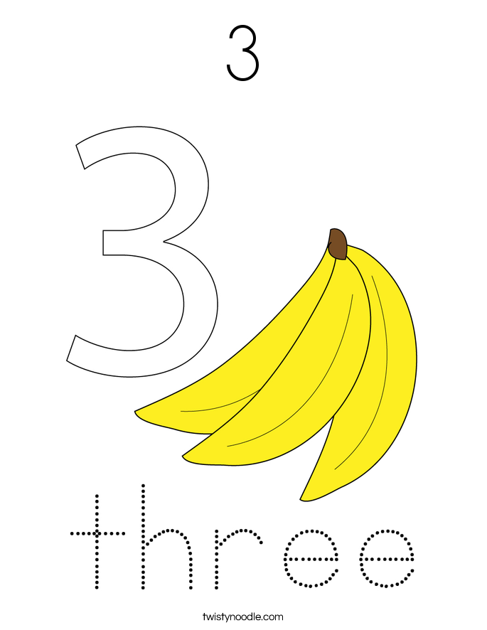 3 Coloring Page