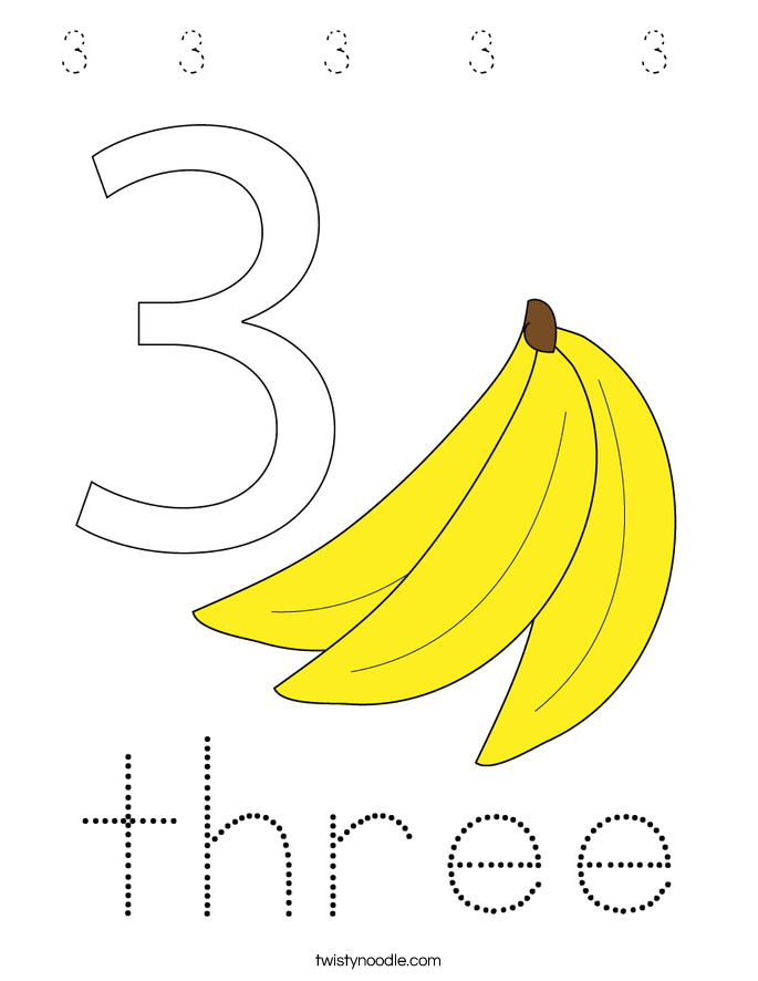 3   3    3    3     3  Coloring Page
