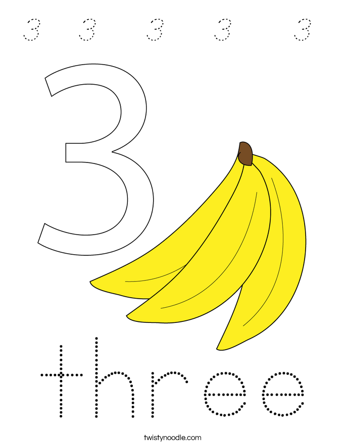 3   3    3    3     3  Coloring Page