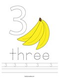 3   3    3    3     3  Worksheet