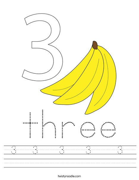Number Three Worksheet