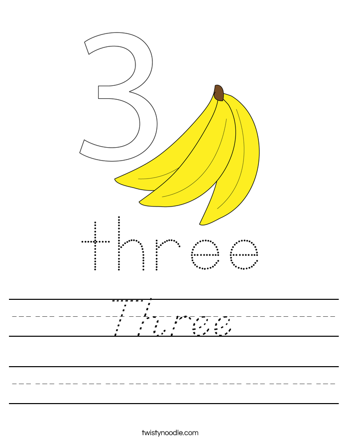 three-worksheet-d-nealian-twisty-noodle