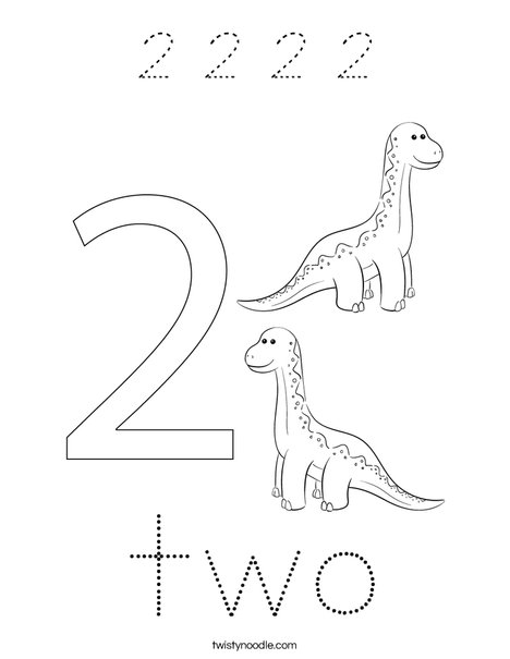 Number Two Coloring Page
