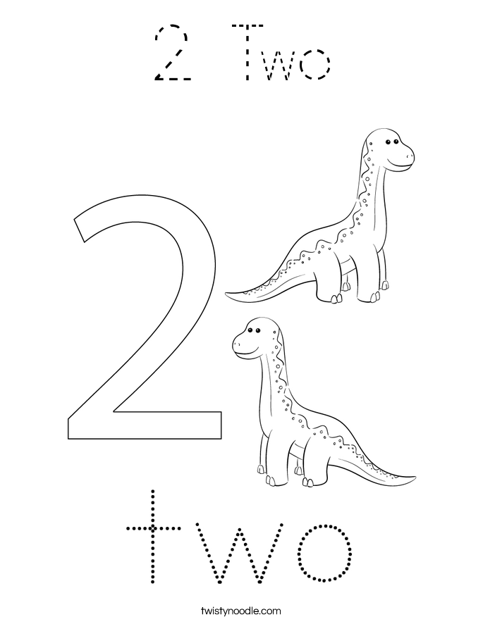 2 Two Coloring Page