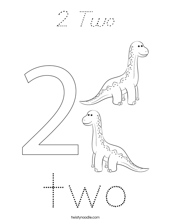 2 Two Coloring Page