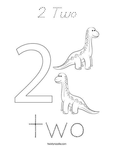Number Two Coloring Page