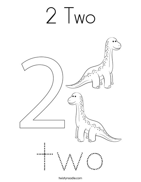 Number Two Coloring Page