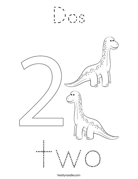 Number Two Coloring Page