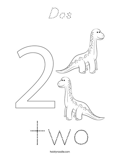 Number Two Coloring Page