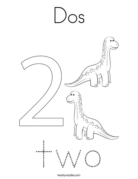 Number Two Coloring Page