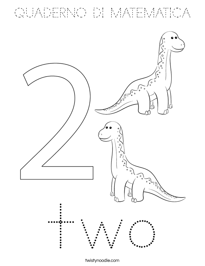 QUADERNO DI MATEMATICA Coloring Page