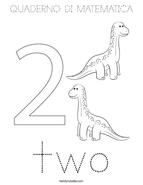 Number Two Coloring Page