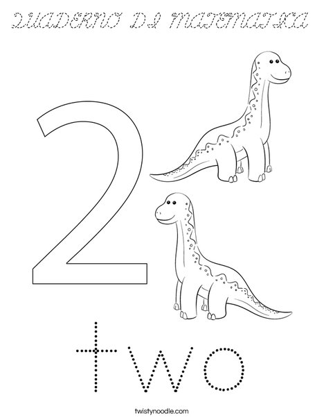 Number Two Coloring Page