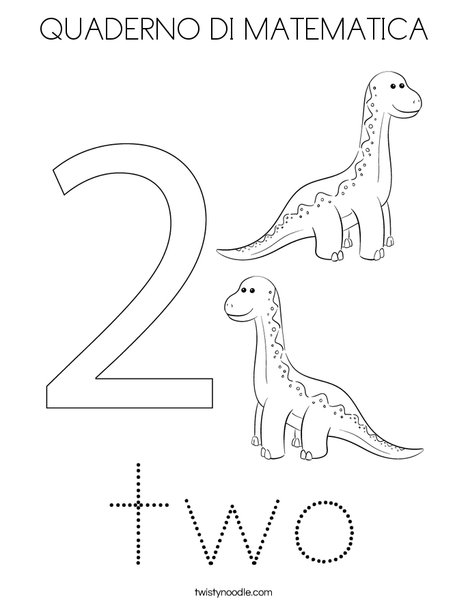 Number Two Coloring Page