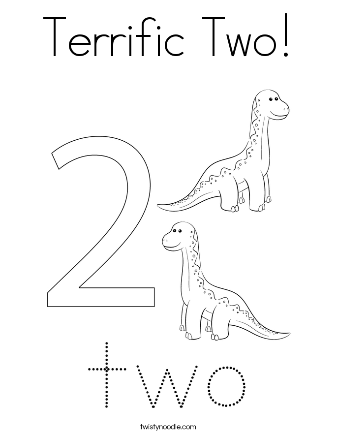 Terrific Two! Coloring Page