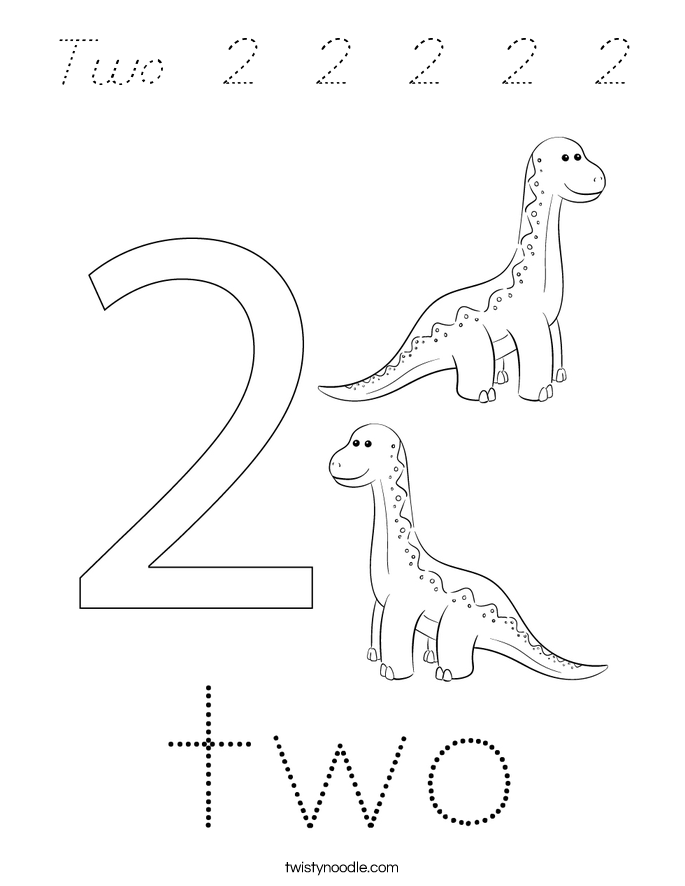  Two  2  2  2  2  2  Coloring Page