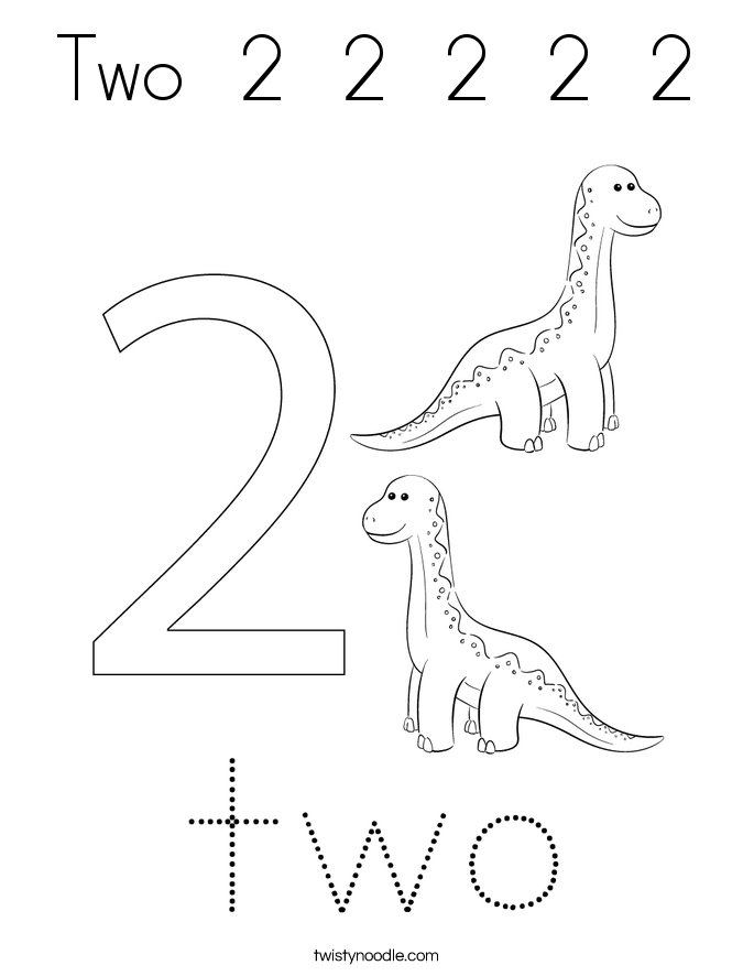  Two  2  2  2  2  2  Coloring Page