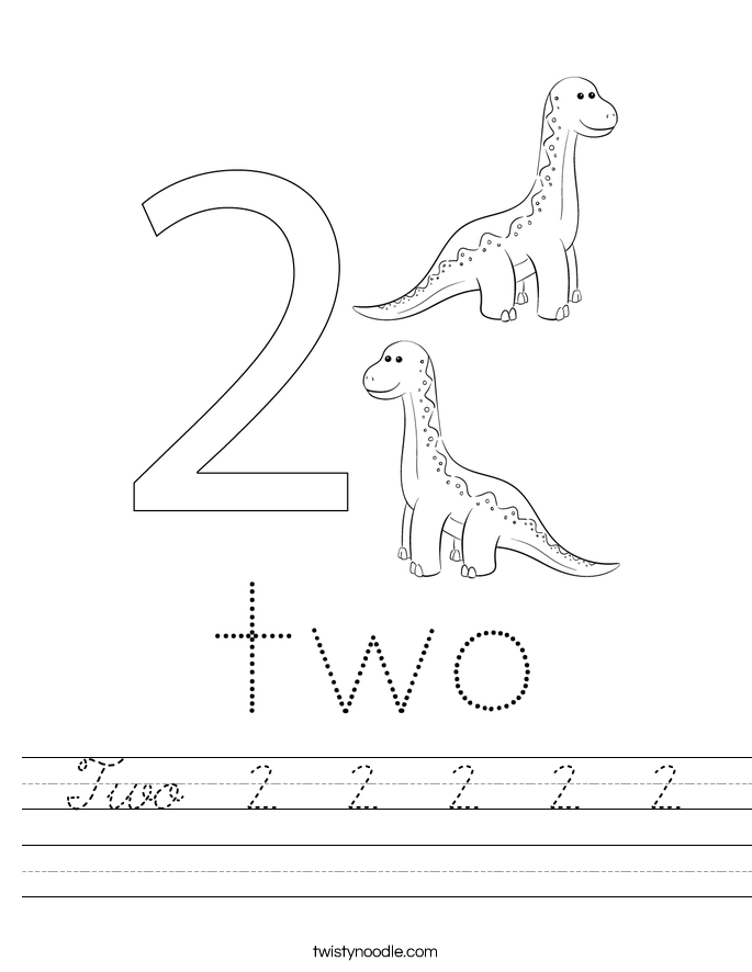  Two  2  2  2  2  2  Worksheet