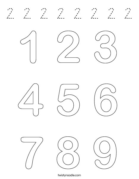 Numbers Coloring Page