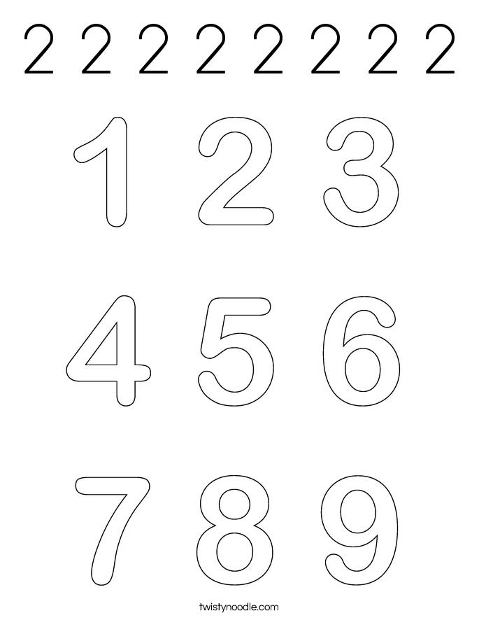 2 2 2 2 2 2 2 2 Coloring Page
