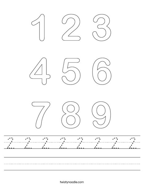 Numbers Worksheet