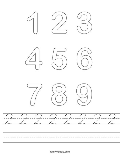 Numbers Worksheet