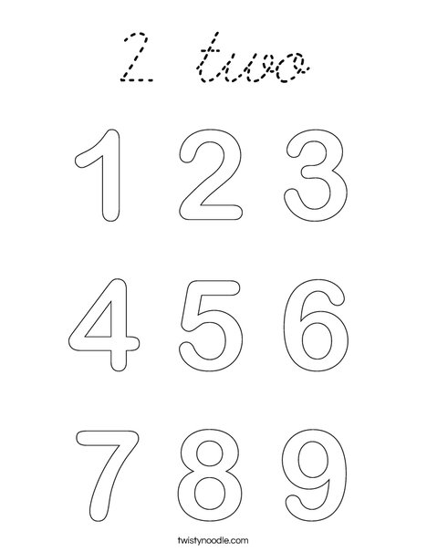 Numbers Coloring Page