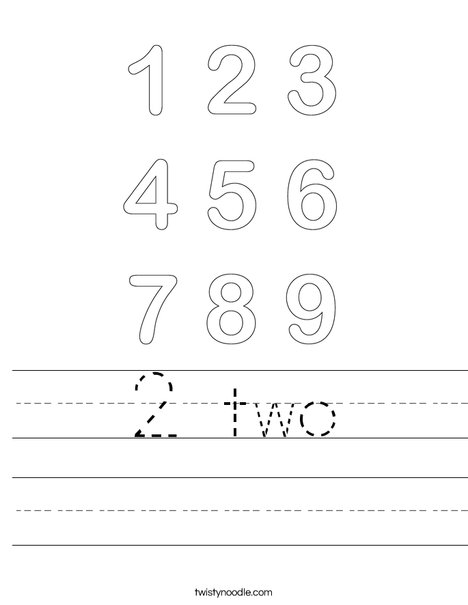 Numbers Worksheet