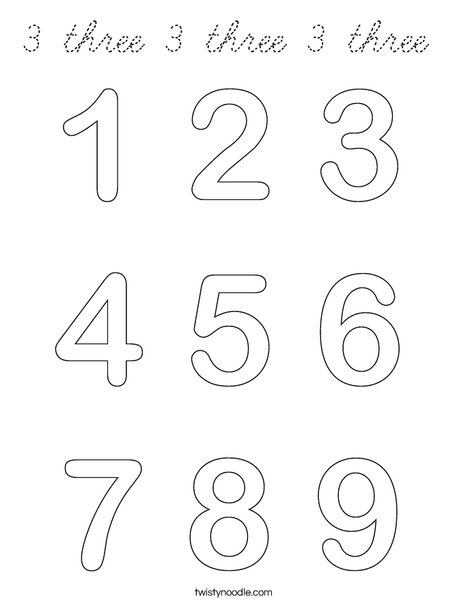 Numbers Coloring Page