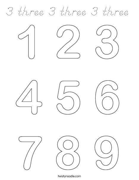 Numbers Coloring Page