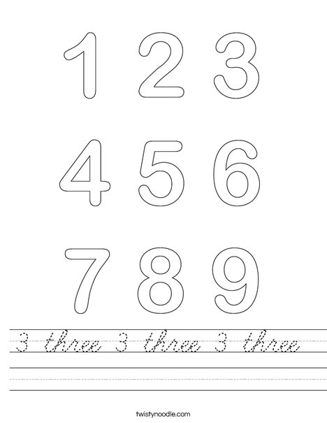 Numbers Worksheet