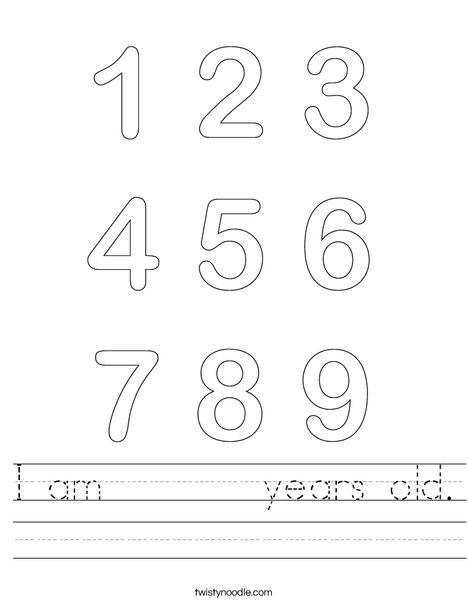 i am years old worksheet twisty noodle